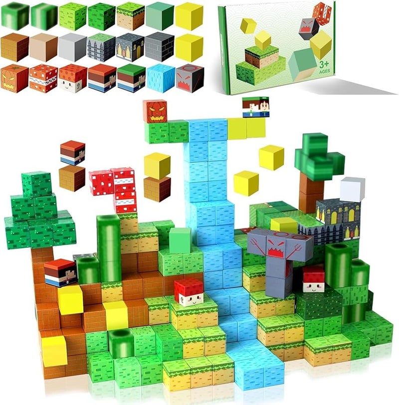 110 قطعة من مكعبات البناء الحسية مقاس 2.5 سم لعبة تركيب وتكديس STEM للأطفال - Image 1